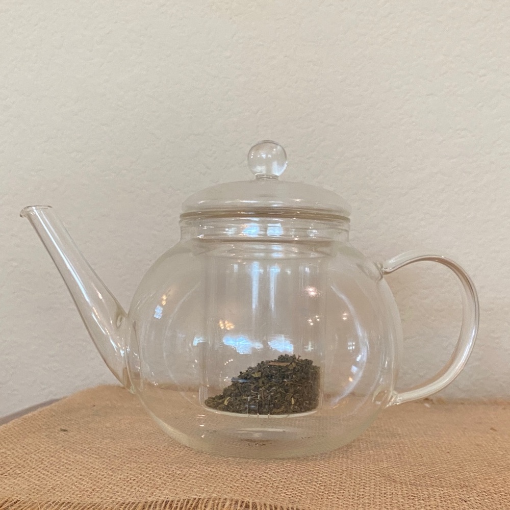Clear Glass Teapot with Lid